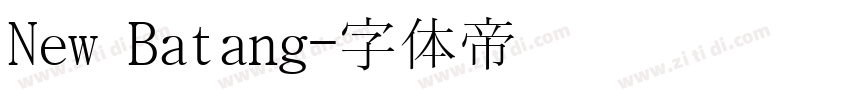 New Batang字体转换